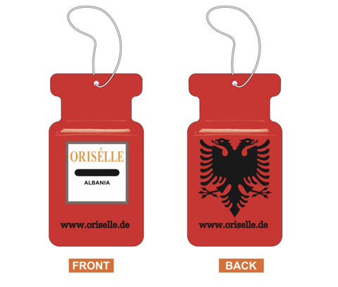 Duftanhänger Auto – Duftbaum Duftbaum Flagge Albanien | Autoduft zum Aufhängen mit albanischem Design